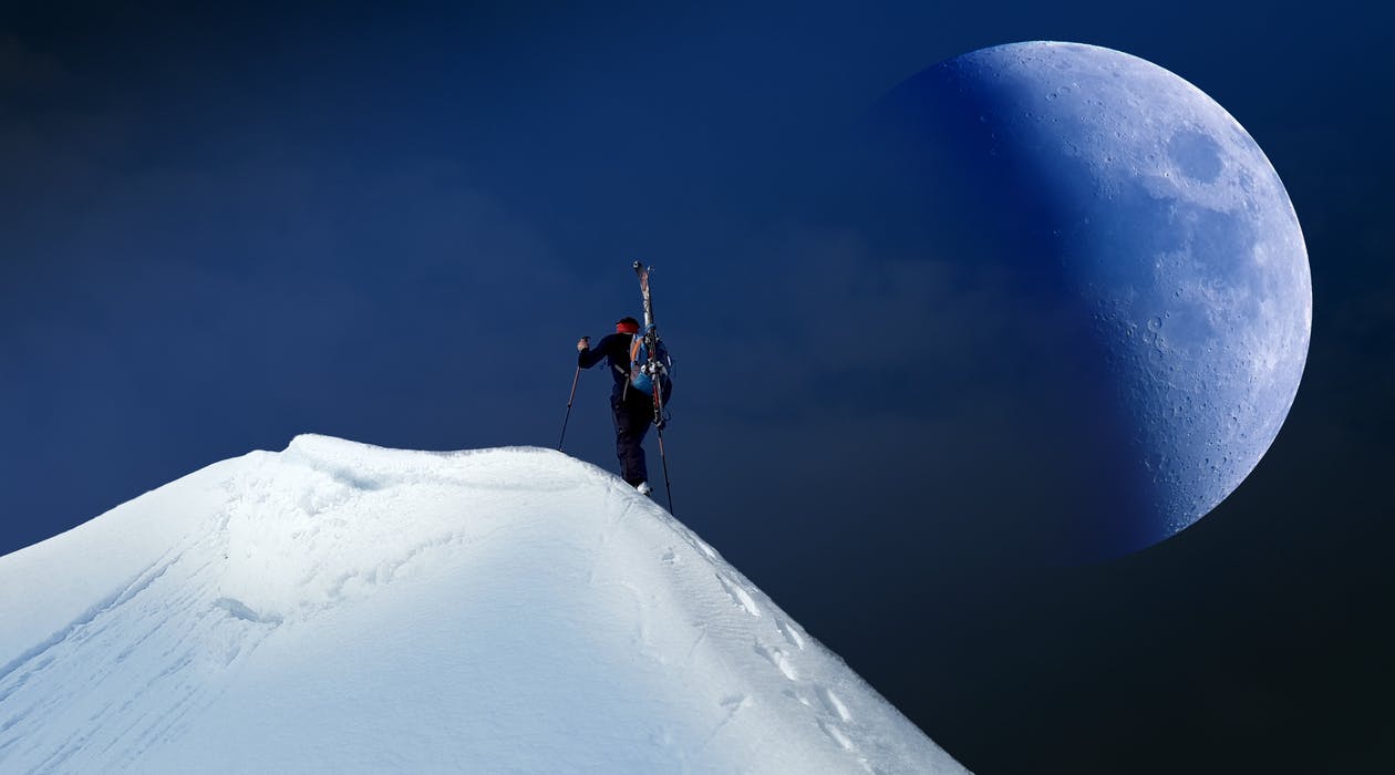 Skigåer på topptur